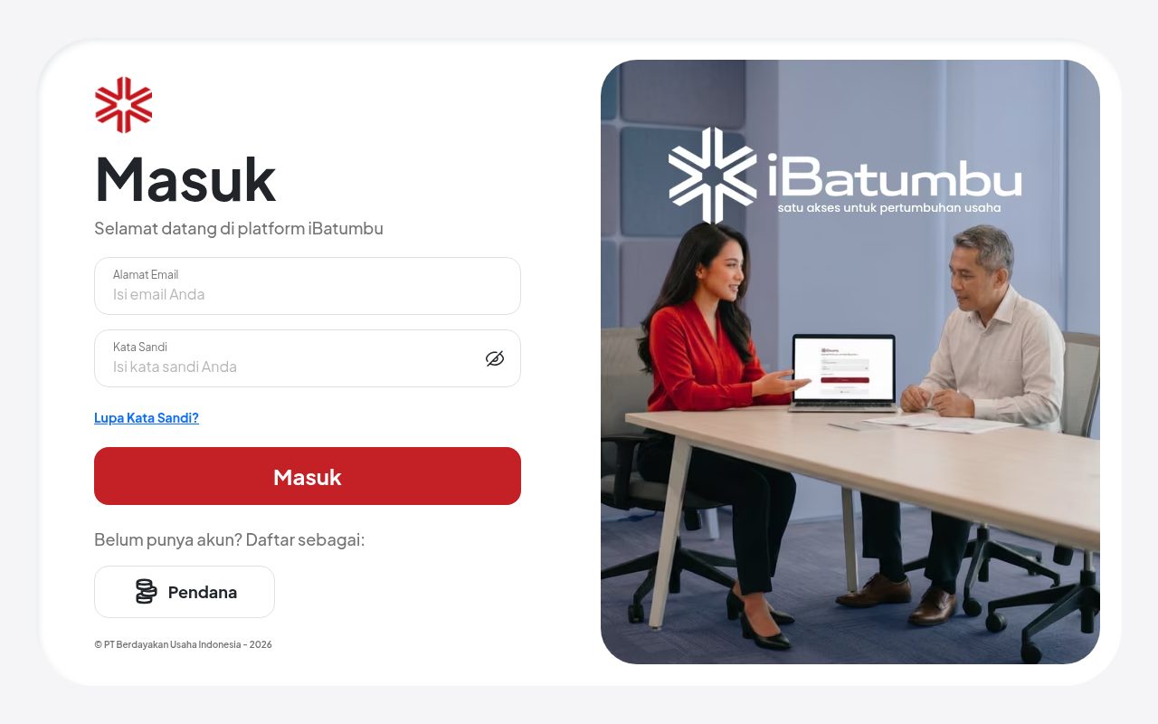 Batumbu Platform sign-in page